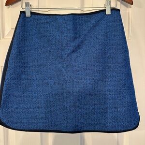 Banana Republic blue tweed lined mini skirt, sz 2